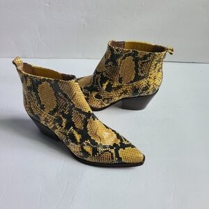 NEW SAM EDELMAN Winona snakeskin leather booties